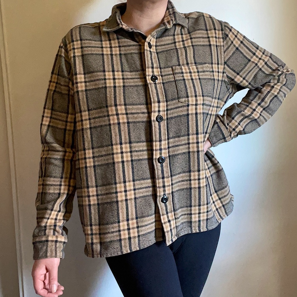 Express Plaid Cotton Button Down - image 2